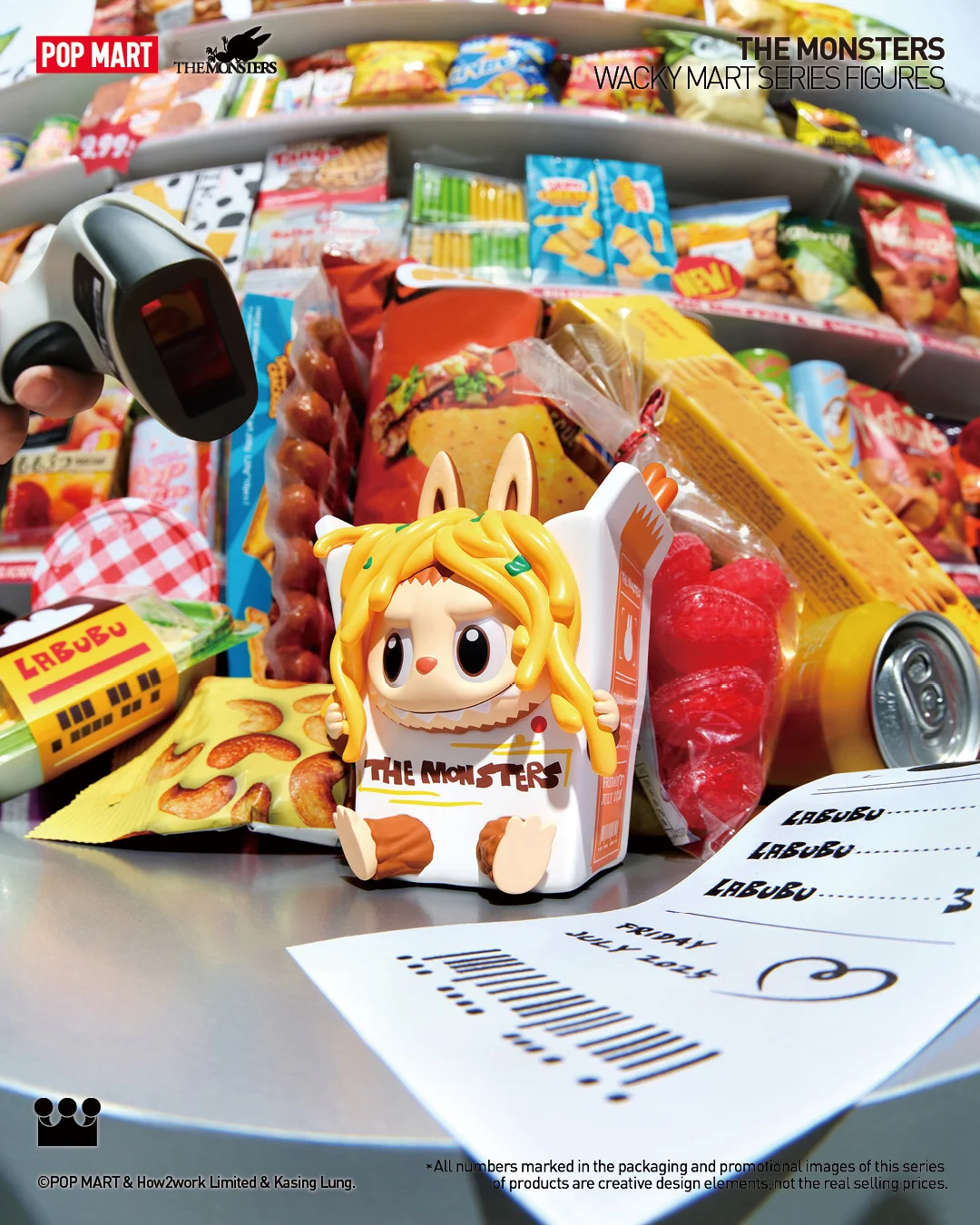 Pop Mart Labubu The Monsters Wacky Mart Series Fried Shrimp